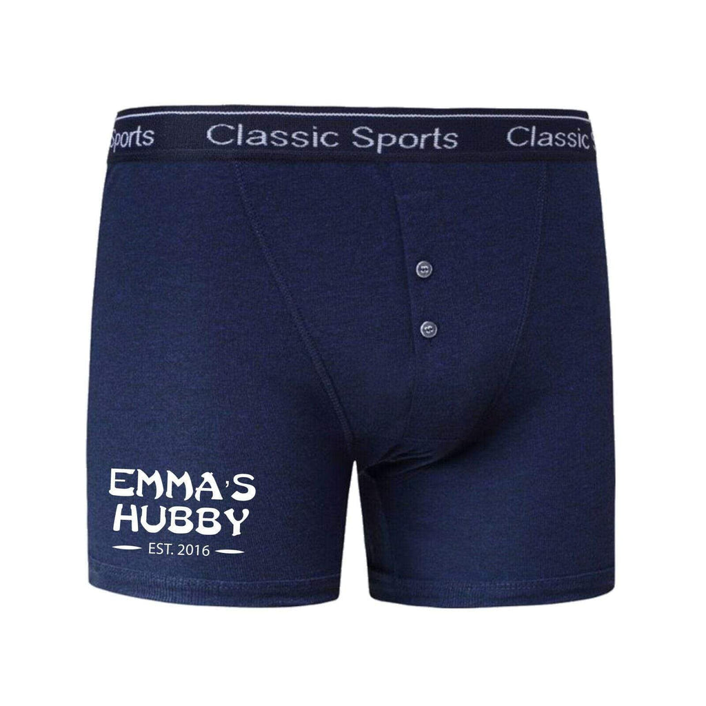 Personalised Men's Wedding Anniversary Gift Boxer Shorts Briefs Socks Sets GB D2