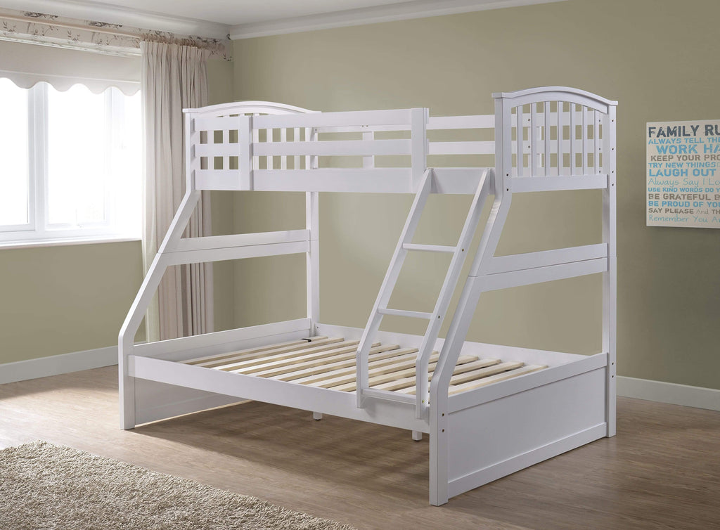 Personalised White Three Sleeper Bunk Bed with Storage