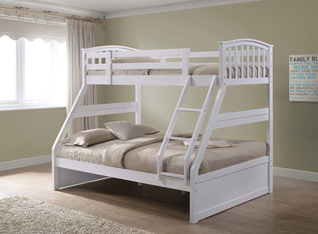 Personalised White Three Sleeper Bunk Bed with Storage