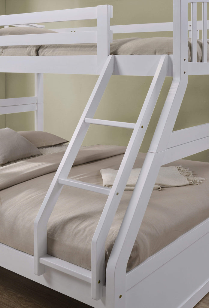 Personalised White Three Sleeper Bunk Bed with Storage