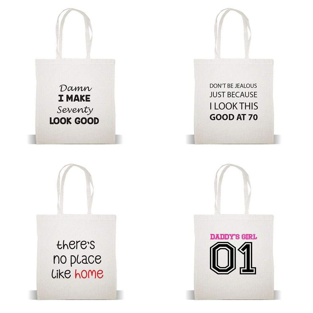 New Tote Canvas Bags Humours Funny 70th Jokes Daddy's Girl Shoppers Bags