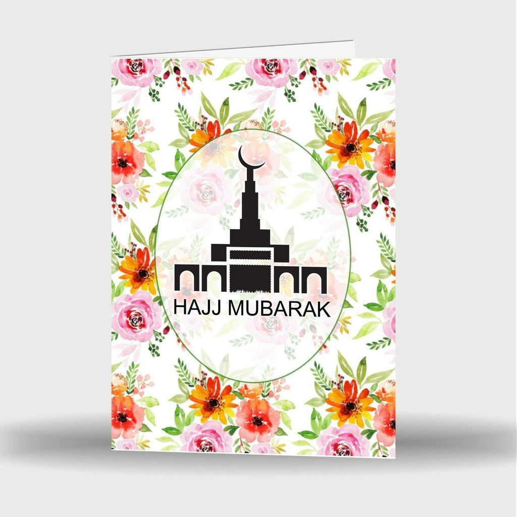 Single Or Pack Of 4 Hajj 2019 & Umrah Mubarak Mubrook Celebration Greeting Card