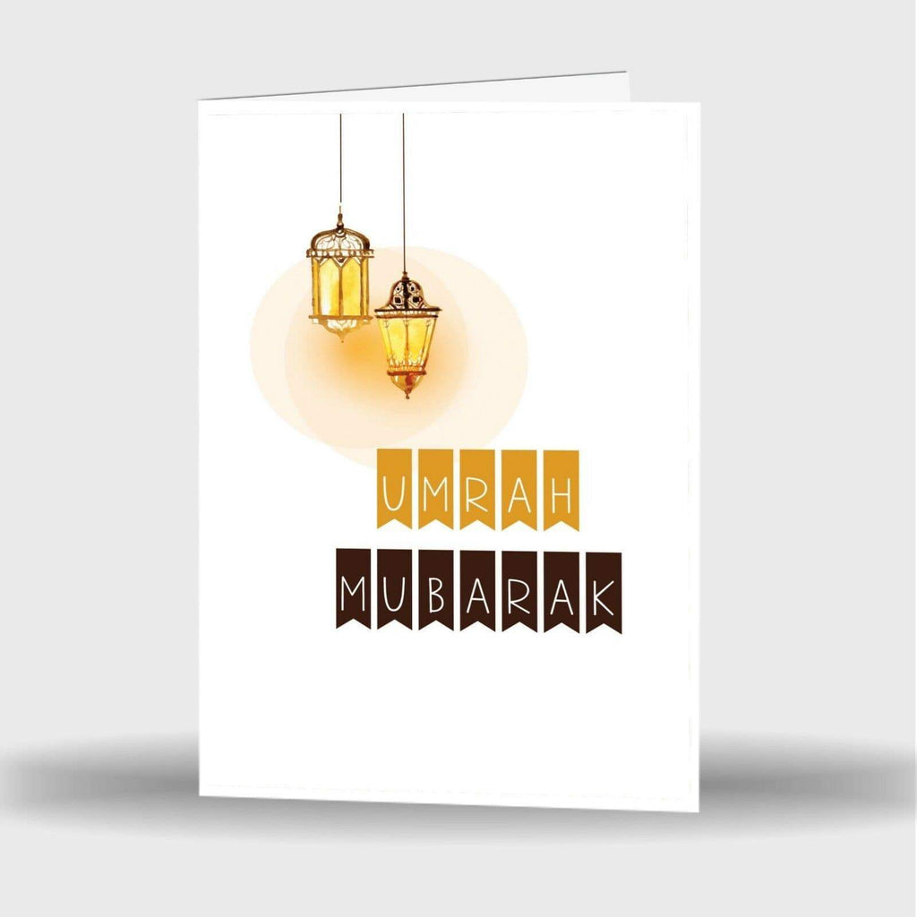 Single Or Pack Of 4 Umrah Mubarak Mubrook Celebration Greeting Card S-7