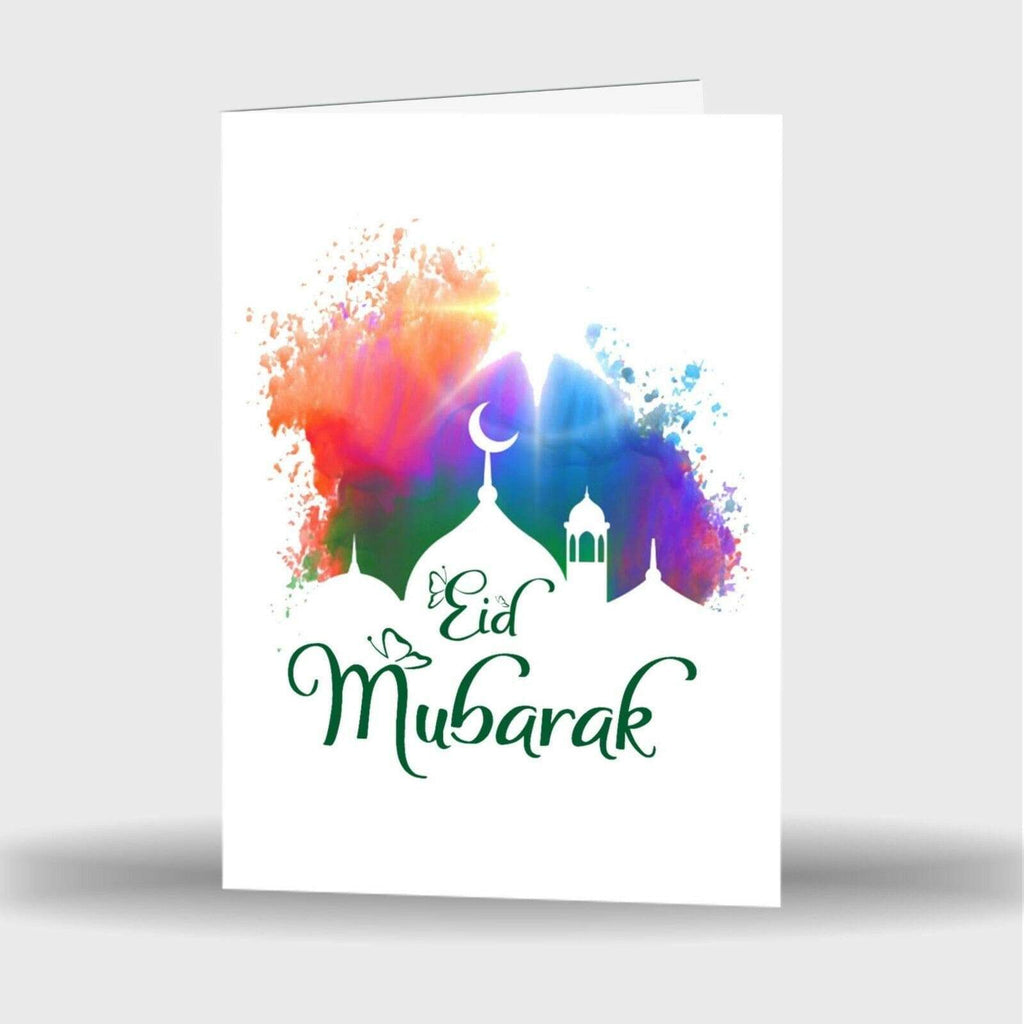 Single Or Pack Of 4 Eid Mubarak Mubrook Celebration Greeting Card Gift Style 11