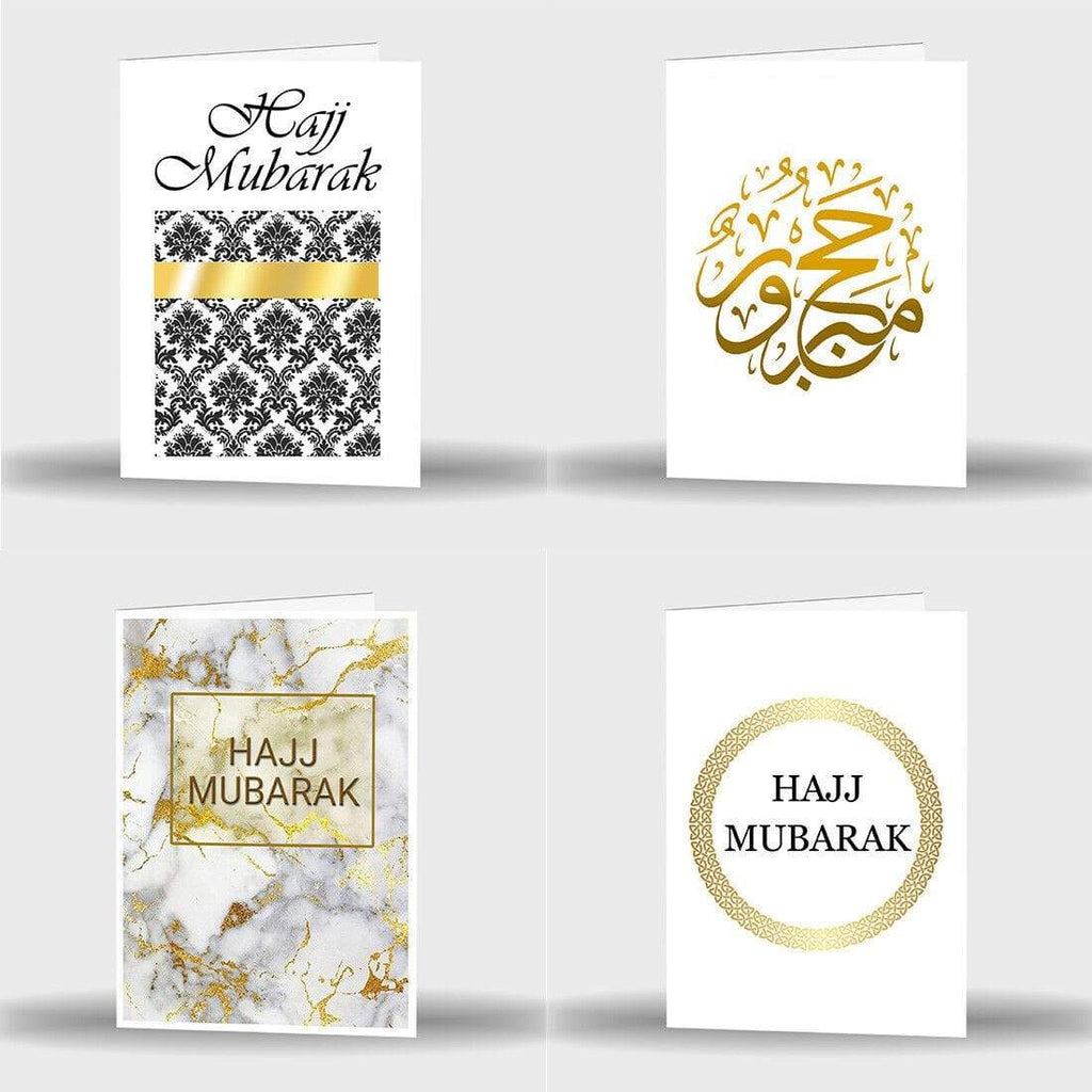 Single Or Pack Of 4 Hajj & Umrah Mubarak Mubrook Celebration Greeting Card S-1