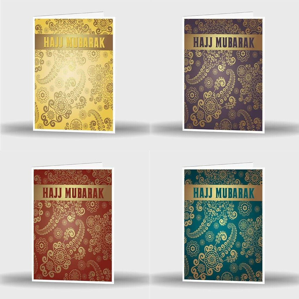 Single Or Pack Of 4 Hajj & Umrah Mubarak Mubrook Celebration Greeting Card S-3