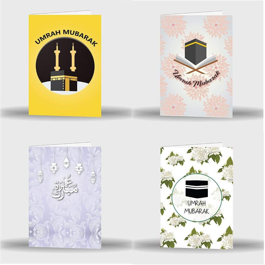 Single Or Pack Of 4 Umrah Mubarak Mubrook Islamic Celebration Greeting –  Moti Maj
