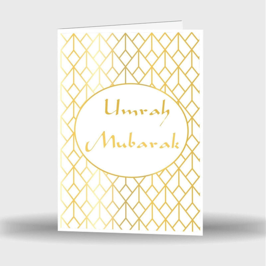 Single Or Pack Of 4 Umrah Mubarak Mubrook Celebration Greeting Card S-7
