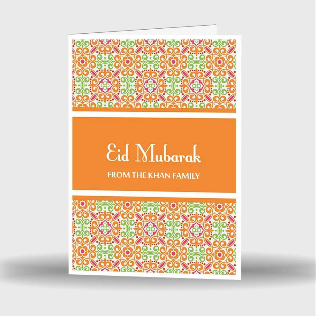 Personalised With Any Name Eid Mubarak Greeting Card Islamic Single Cards 2