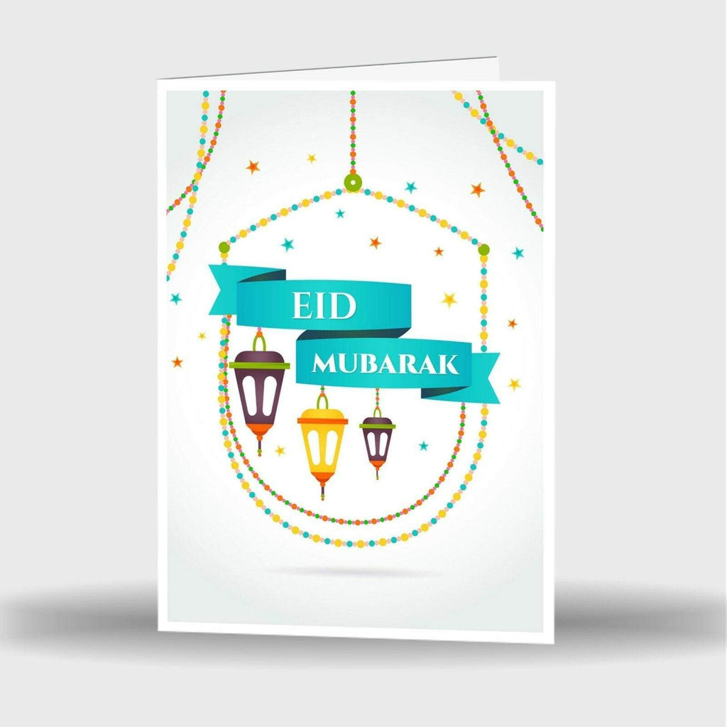 Single Or Pack Of 4 Eid Mubarak Mubrook Celebration Greeting Card Gift Style 10