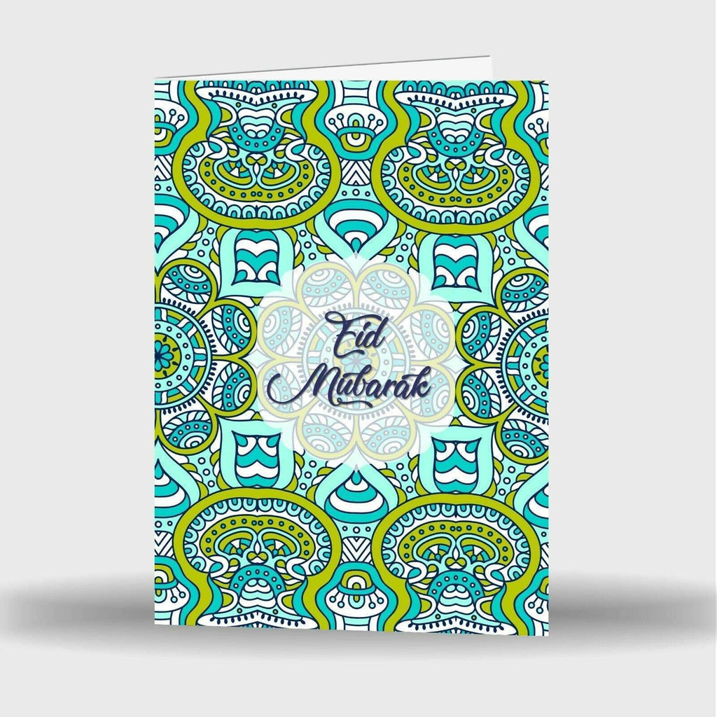 Single Or Pack Of 4 Eid Mubarak Mubrook Celebration Greeting Card Gift Style 21