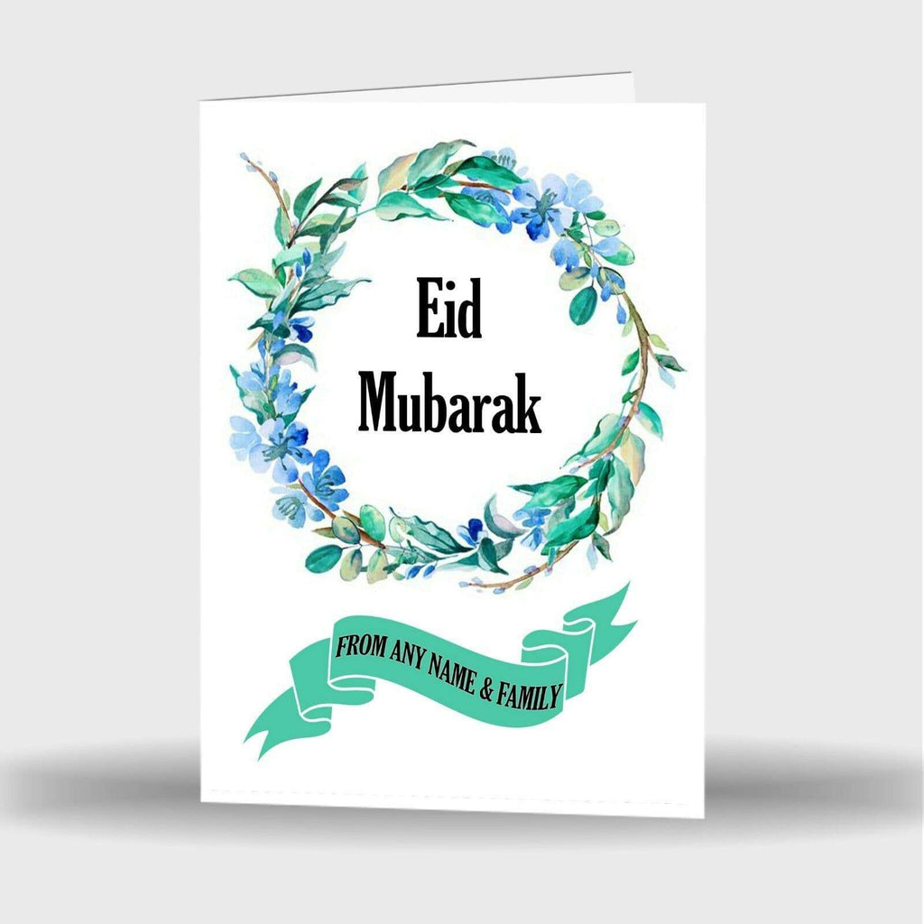 Personalised With Any Name Eid Mubarak Greeting Card Islamic Single Cards