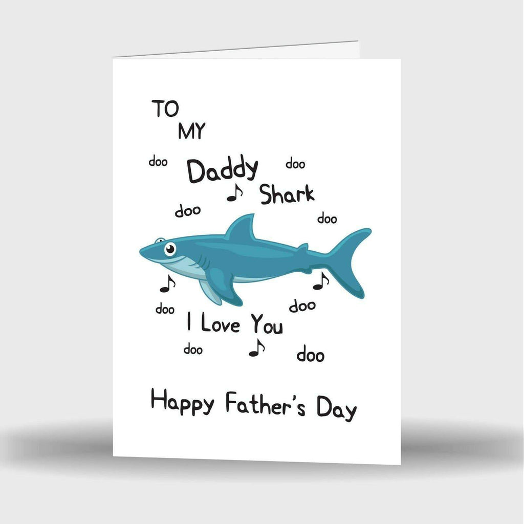 Daddy Shark Happy Father's Day Funny Humour Thank You Love You Greeting Cards 2