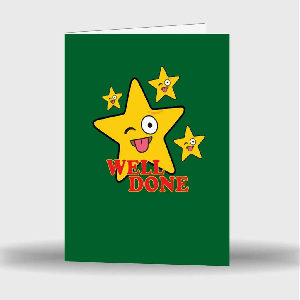 Well Done Greeting Card Gift Pass Exams Graduation Driving Test Job Novelty D4