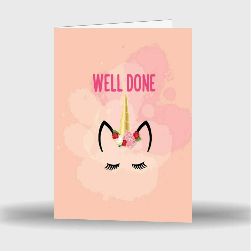 Well Done Greeting Card Gift Pass Exams Graduation Driving Test Job Novelty D3