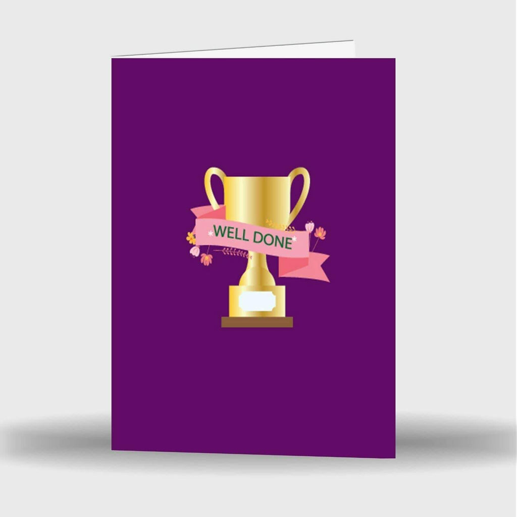Well Done Greeting Card Gift Pass Exams Graduation Driving Test Job Novelty D4