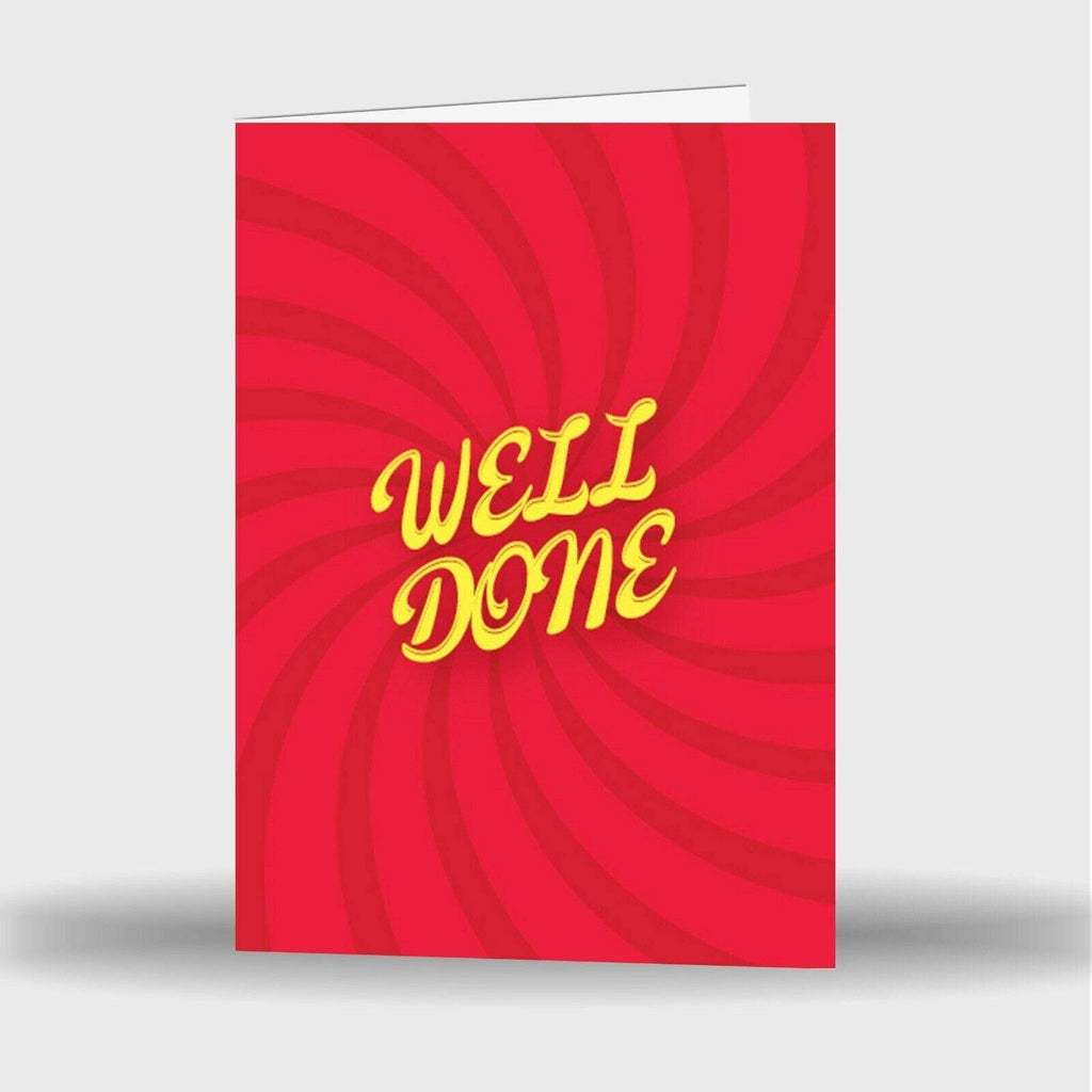 Well Done Greeting Card Gift Pass Exams Graduation Driving Test Job Novelty D1