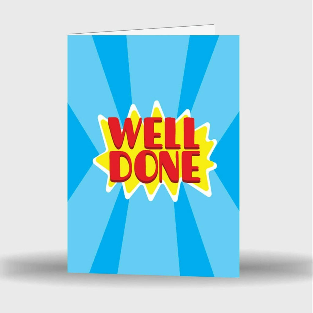 Well Done Greeting Card Gift Pass Exams Graduation Driving Test Job Novelty D2