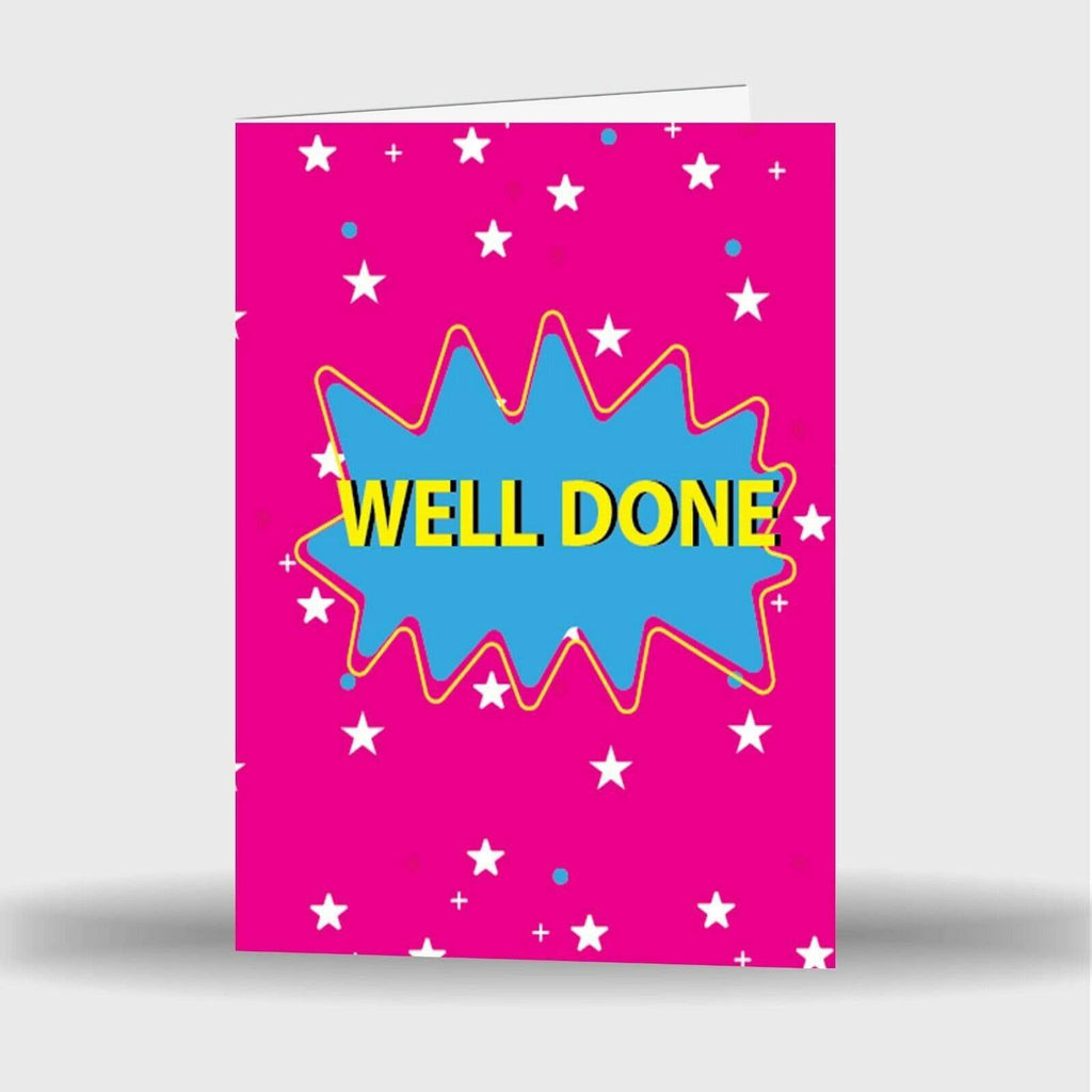 Well Done Greeting Card Gift Pass Exams Graduation Driving Test Job Novelty D6