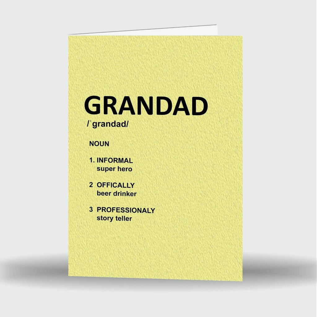 Father's Day Best Grandad Ever Proud Grandpa Grandparents Greeting Cards D3