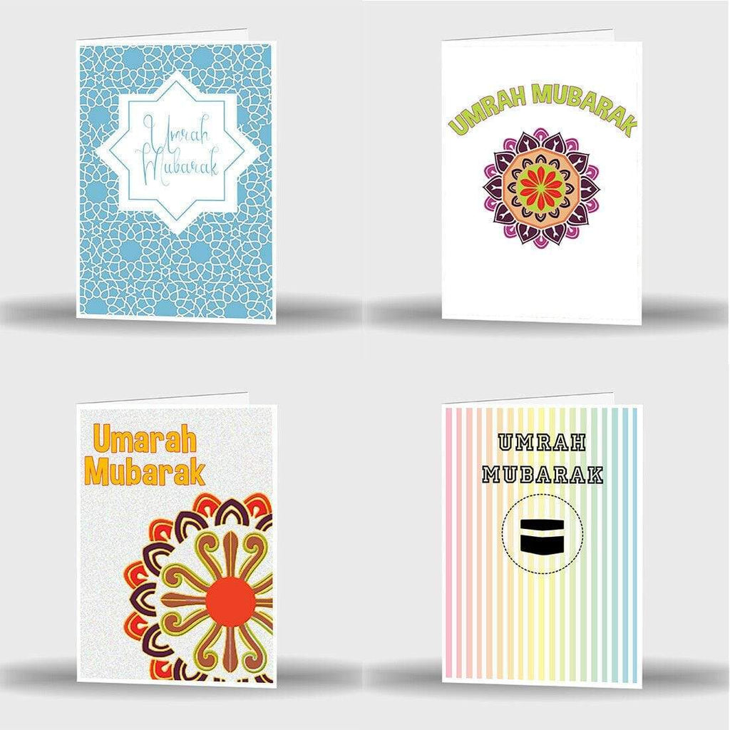 Single Or Pack Of 4 Hajj & Umrah Mubarak Mubrook Celebration Greeting Card S-10