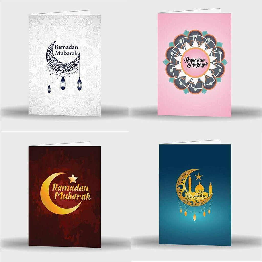 Single Or Pack Of 4 Ramadan Mubarak Kareem Celebration Greeting Card Gift D1