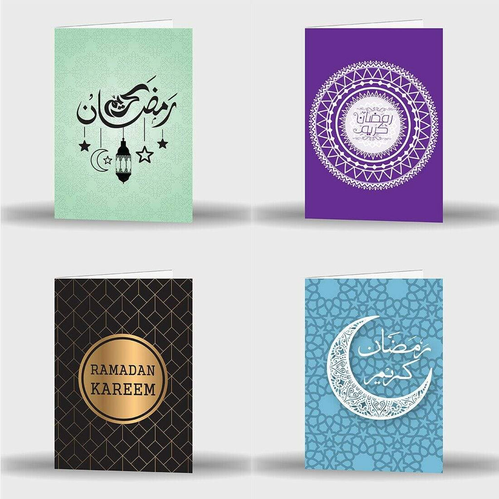 Single Or Pack Of 4 Ramadan Mubarak Kareem Celebration Greeting Card Gift D7