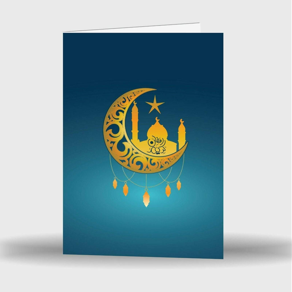 Single Or Pack Of 4 Ramadan Mubarak Kareem Celebration Greeting Card Gift D8