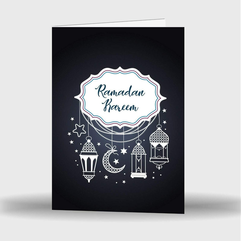 Single Or Pack Of 4 Ramadan Mubarak Kareem Celebration Greeting Card Gift D9