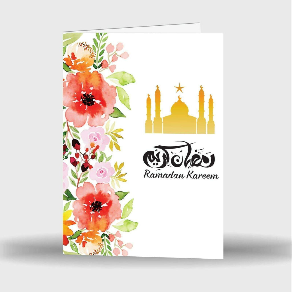 Single Or Pack Of 4 Ramadan Mubarak Kareem Celebration Greeting Card Gift D9