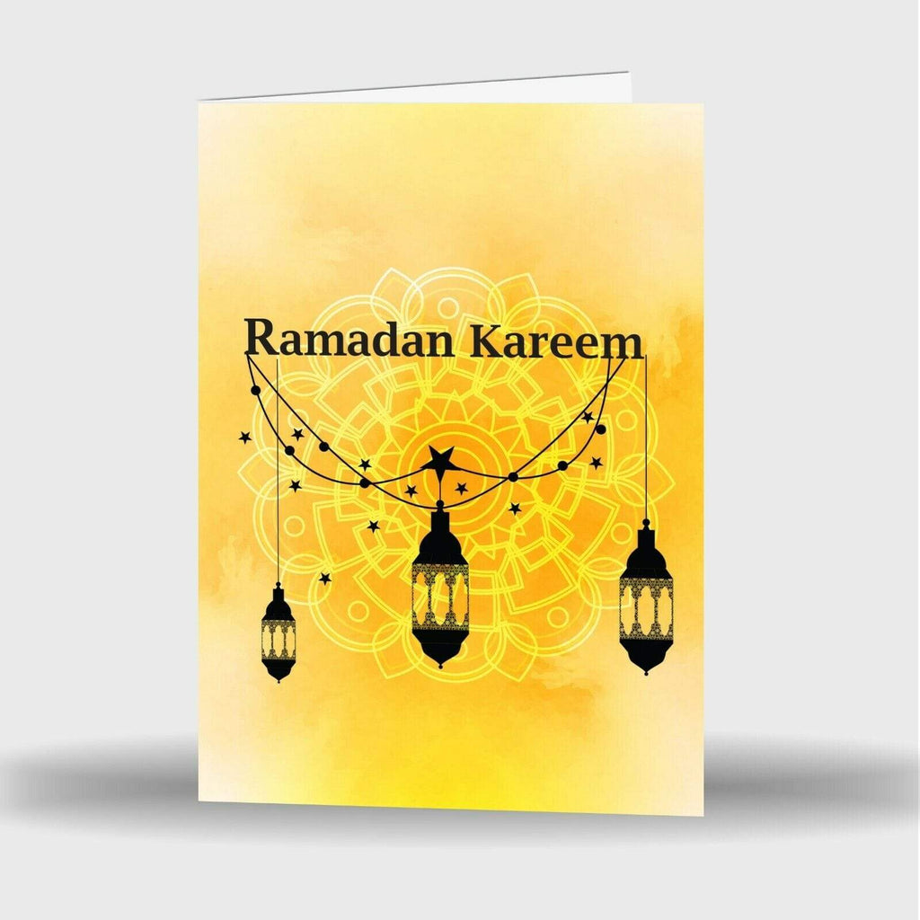 Single Or Pack Of 4 Ramadan Mubarak Kareem Celebration Greeting Card Gift D9