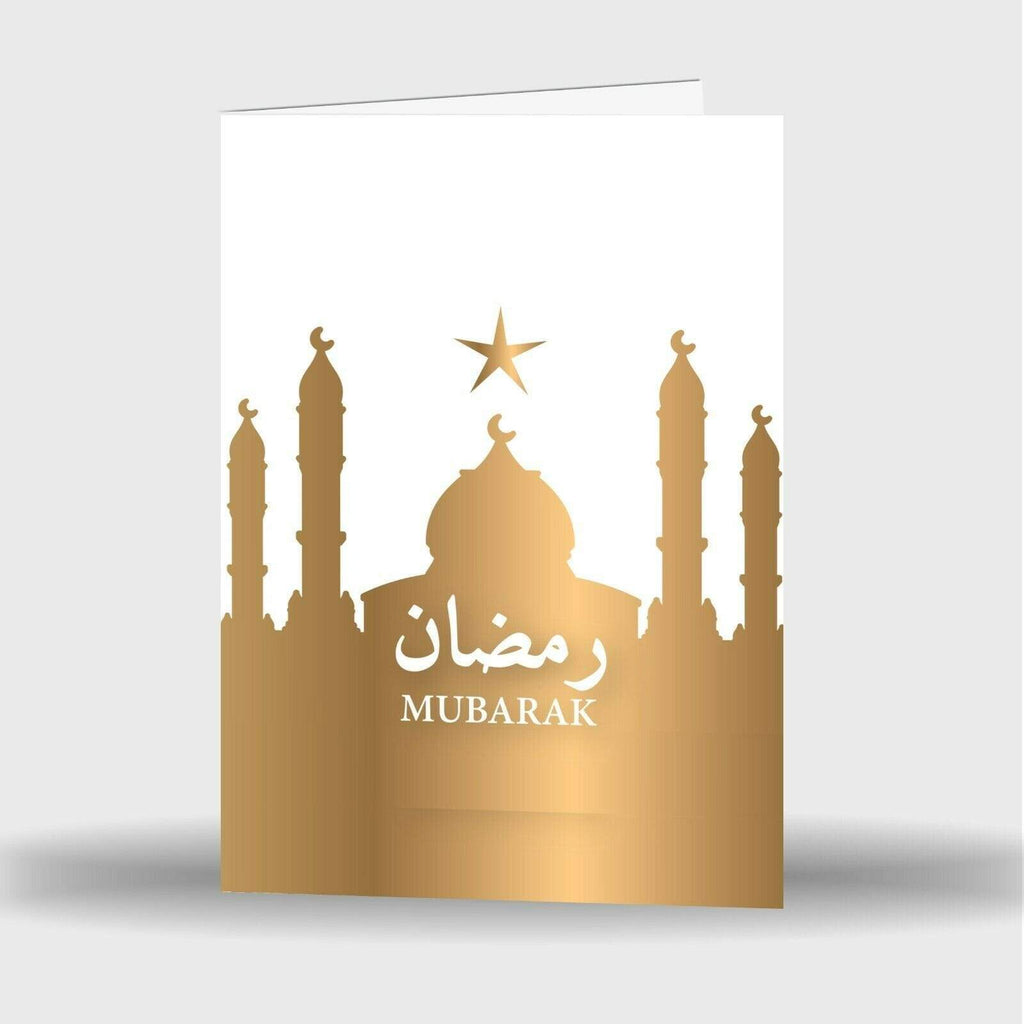 Single Or Pack Of 4 Ramadan Mubarak Kareem Celebration Greeting Card Gift D4