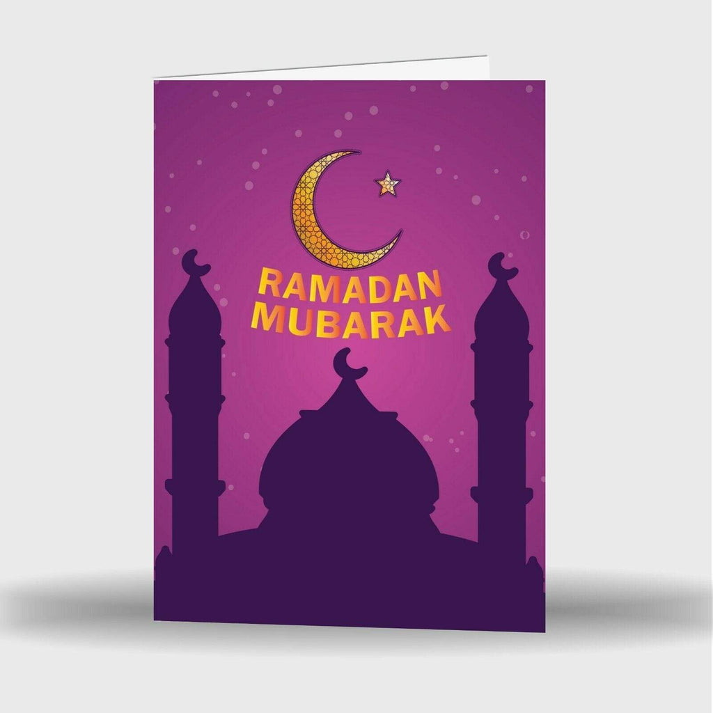Single Or Pack Of 4 Ramadan Mubarak Kareem Celebration Greeting Card Gift D5