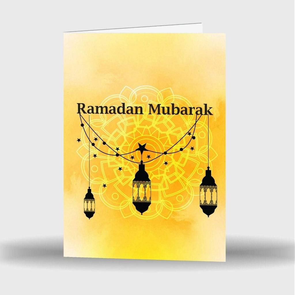 Single Or Pack Of 4 Ramadan Mubarak Kareem Celebration Greeting Card Gift D2