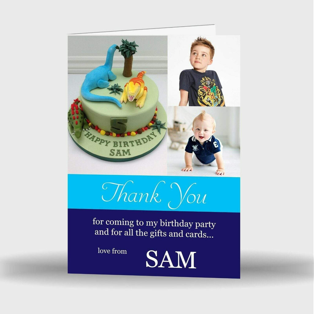 Personalised Thank You For Joining Birthday Boy Baby Cards Single Or Pack D2
