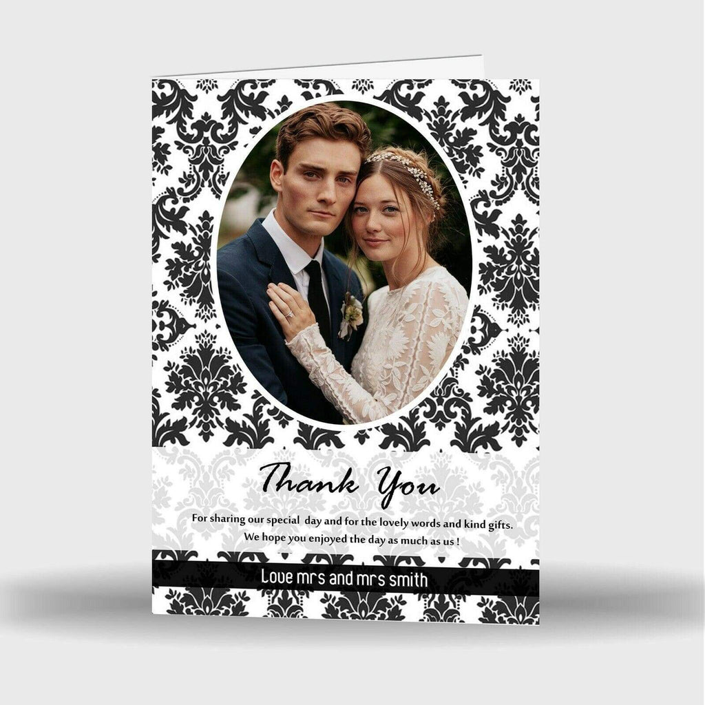 Personalised Bride & Groom Thank You For Joining Wedding Cards Single Or Pack D1