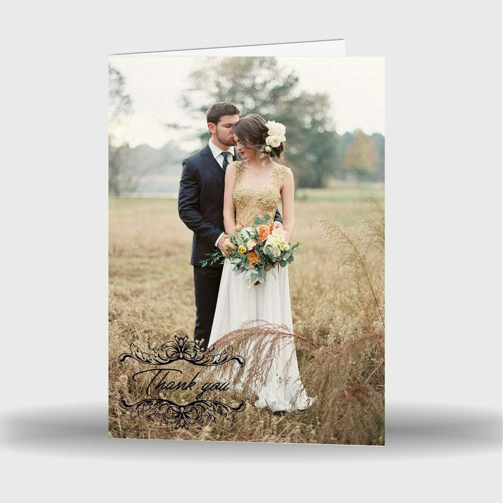 Personalised Bride & Groom Thank You For Joining Wedding Cards Single Or Pack D2