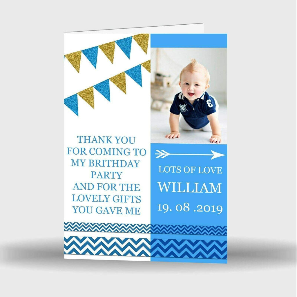 Personalised Thank You For Joining Birthday Boy Baby Cards Single Or Pack D2