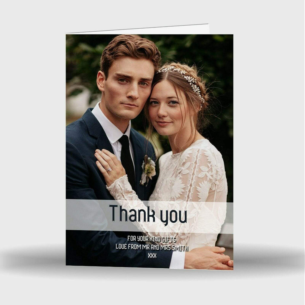 Personalised Bride & Groom Thank You For Joining Wedding Cards Single Or Pack D1