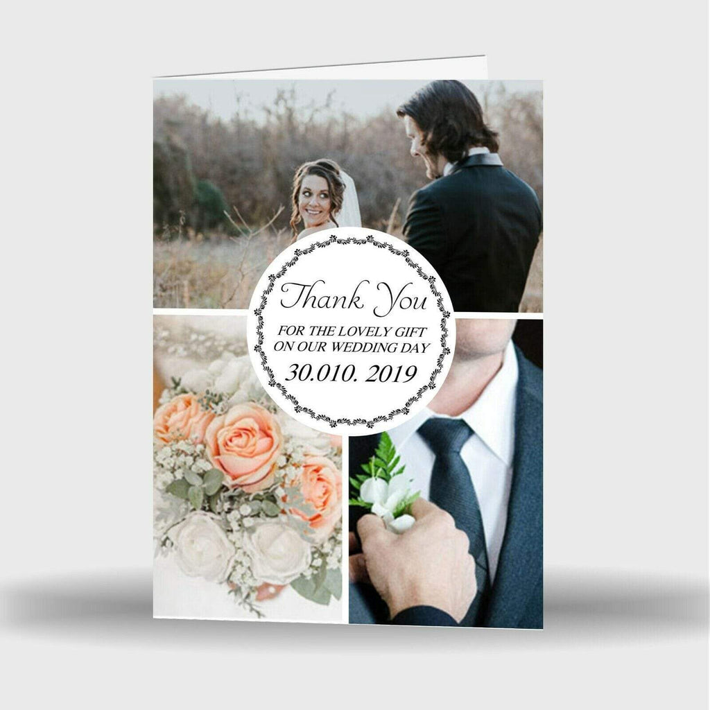 Personalised Bride & Groom Thank You For Joining Wedding Cards Single Or Pack D2