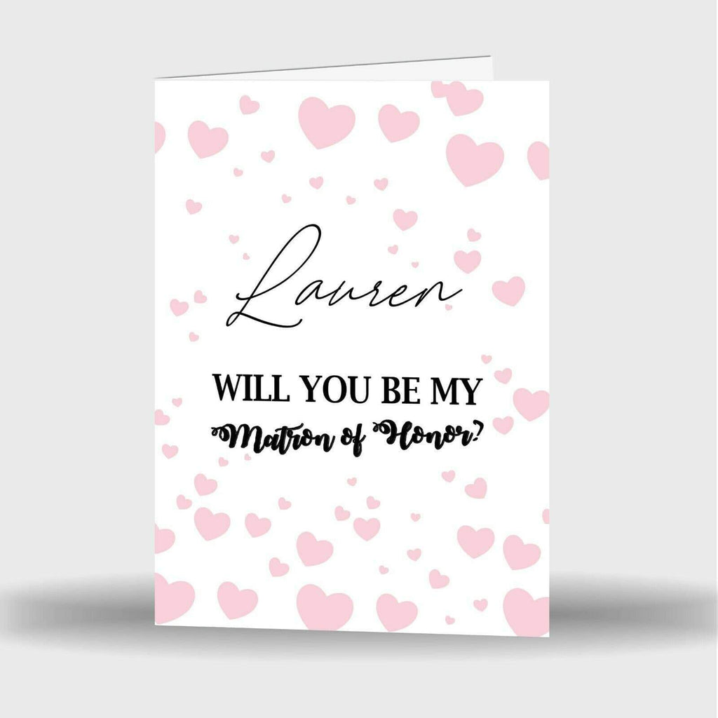 Wedding Will You Be My Bridesmaid Made Of Honor Flower Girl Cards Single