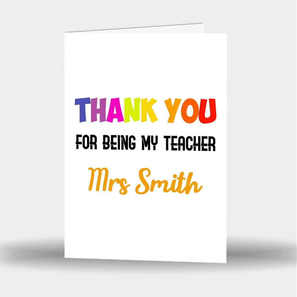 Personalised Best Teacher Card Gift Retiring Thank You Student Pupils Friends