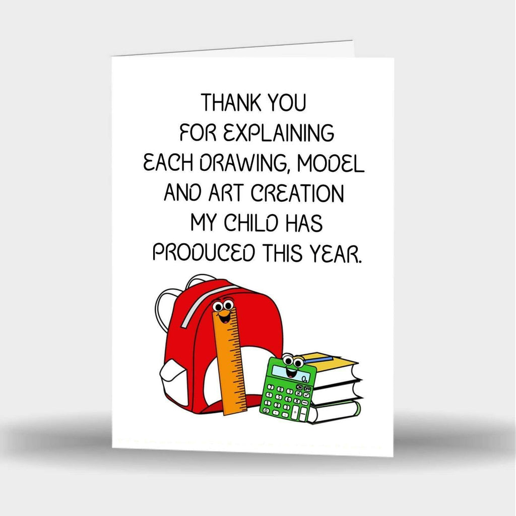 Funny Best Teacher Card Gift Retiring Thank You Present Student Pupils Friends 9