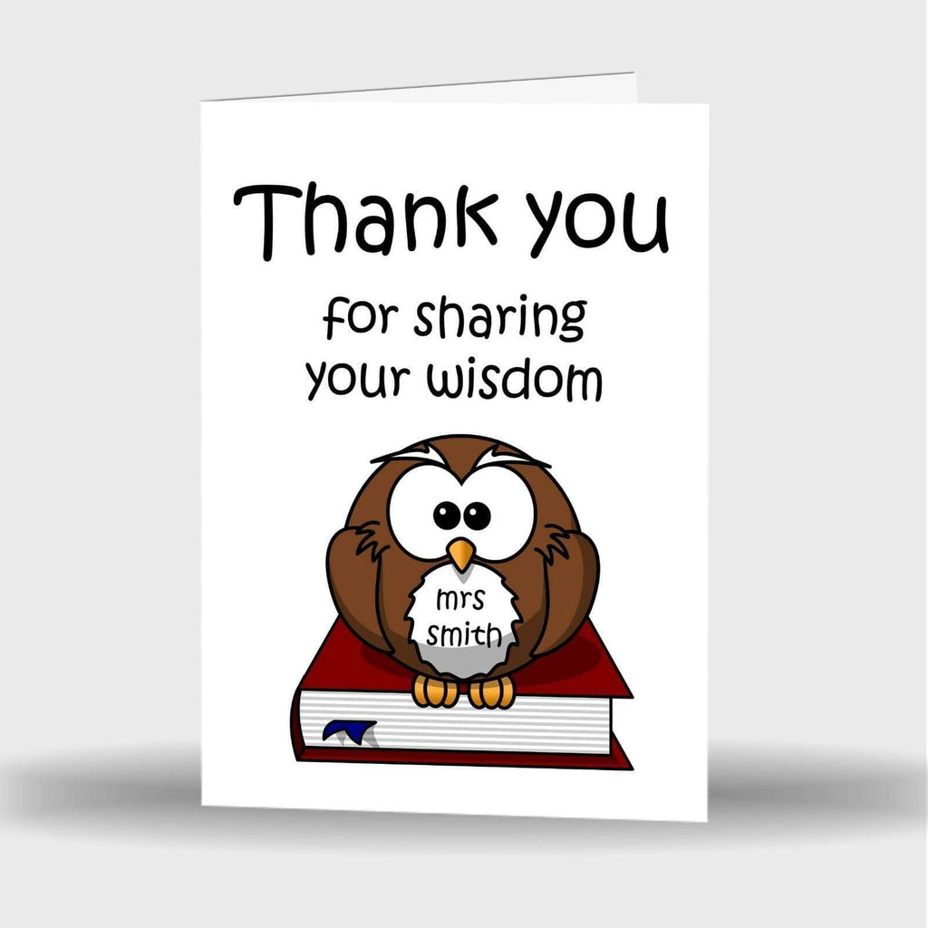 Personalise Best Teacher Card Gift Retiring Thank You Student Pupils Friends 2