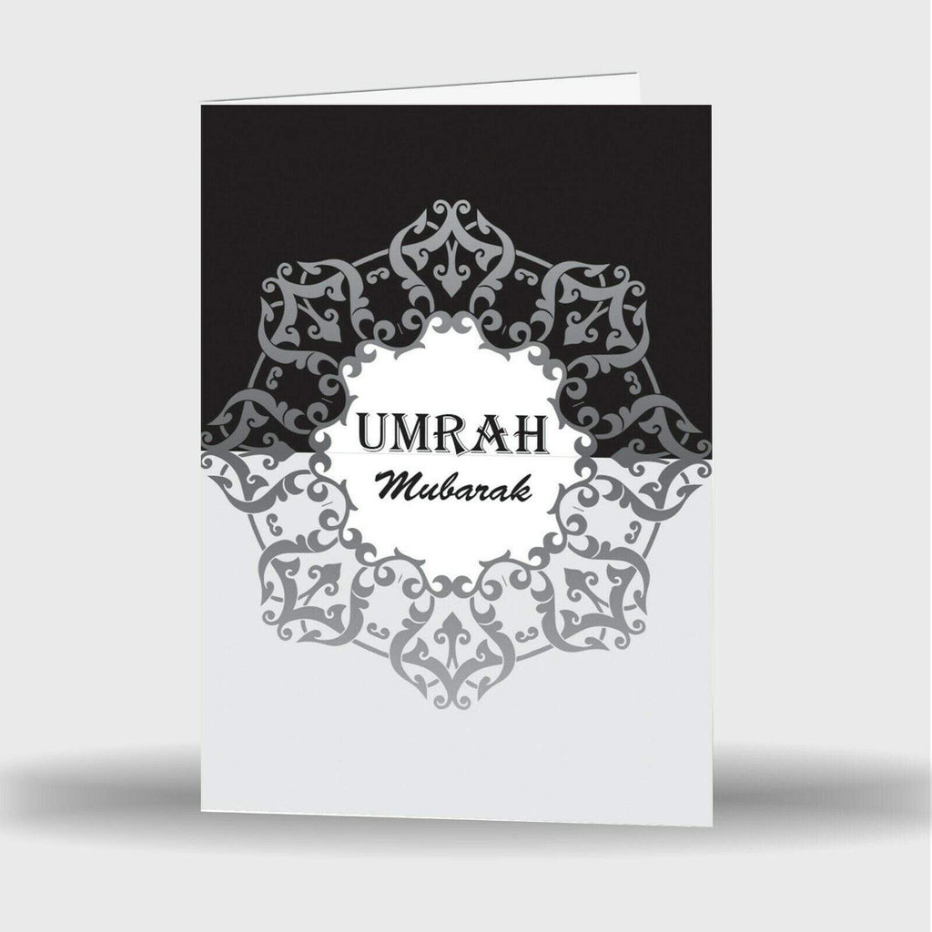 Single Or Pack Of 4 Umrah Mubarak Mubrook Celebration Greeting Card S-30