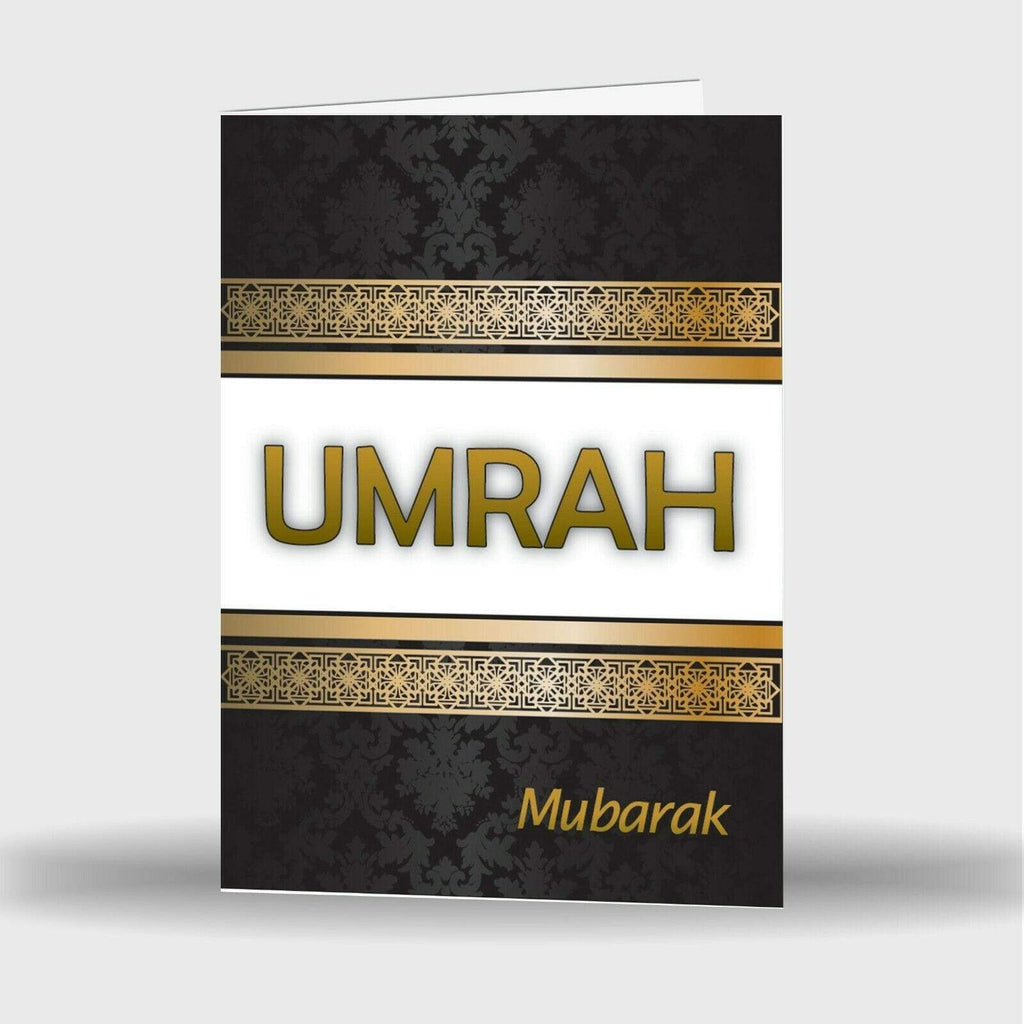 Single Or Pack Of 4 Umrah Mubarak Mubrook Celebration Greeting Card S-31