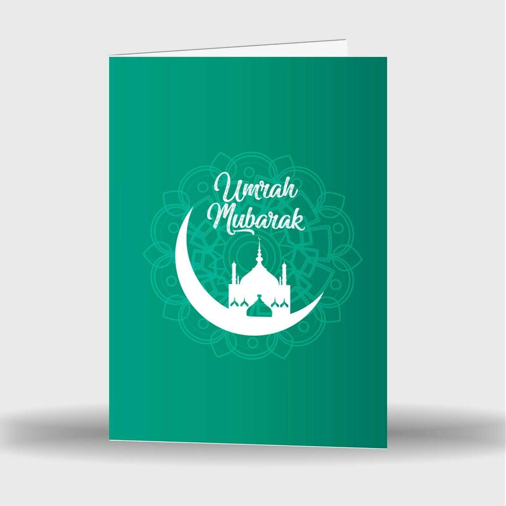 Single Or Pack Of 4 Umrah Mubarak Mubrook Islamic Celebration Greeting Card D2