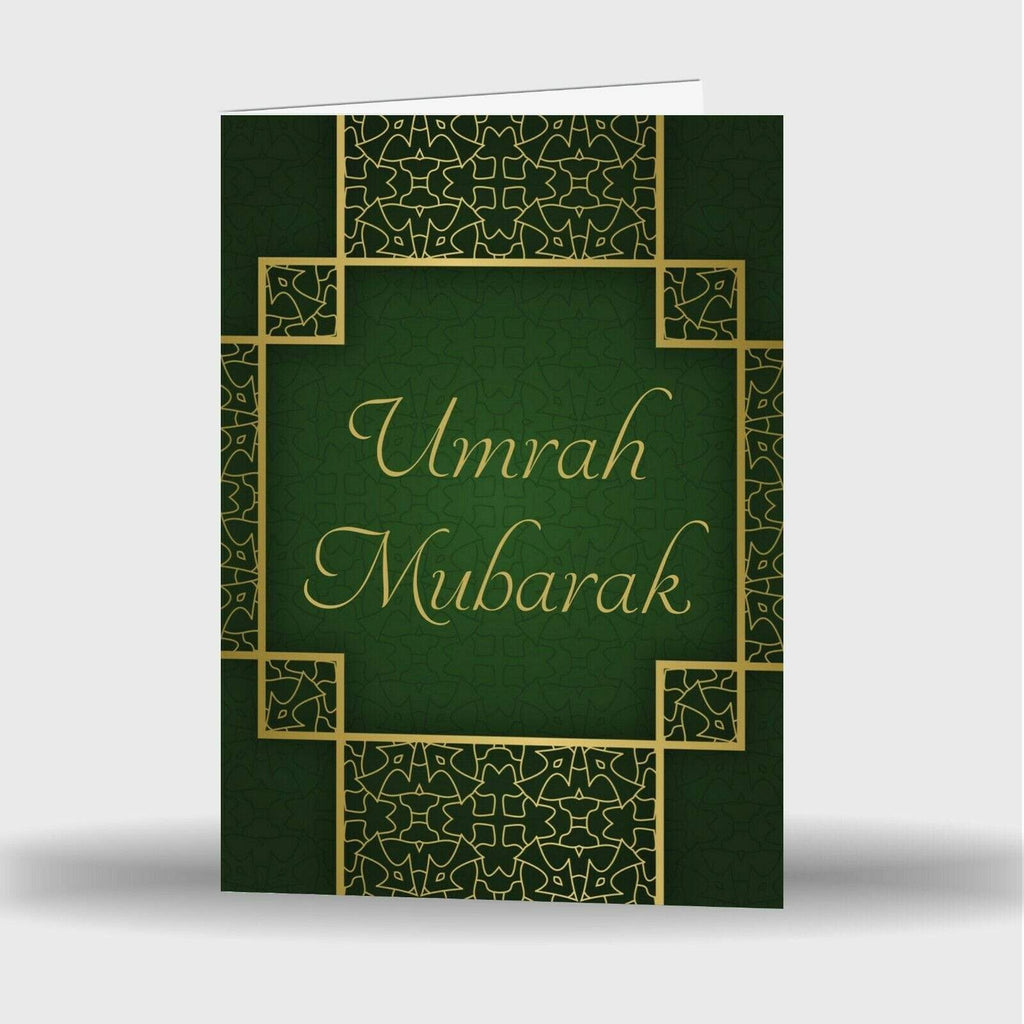 Single Or Pack Of 4 Umrah Mubarak Mubrook Islamic Celebration Greeting Card D3