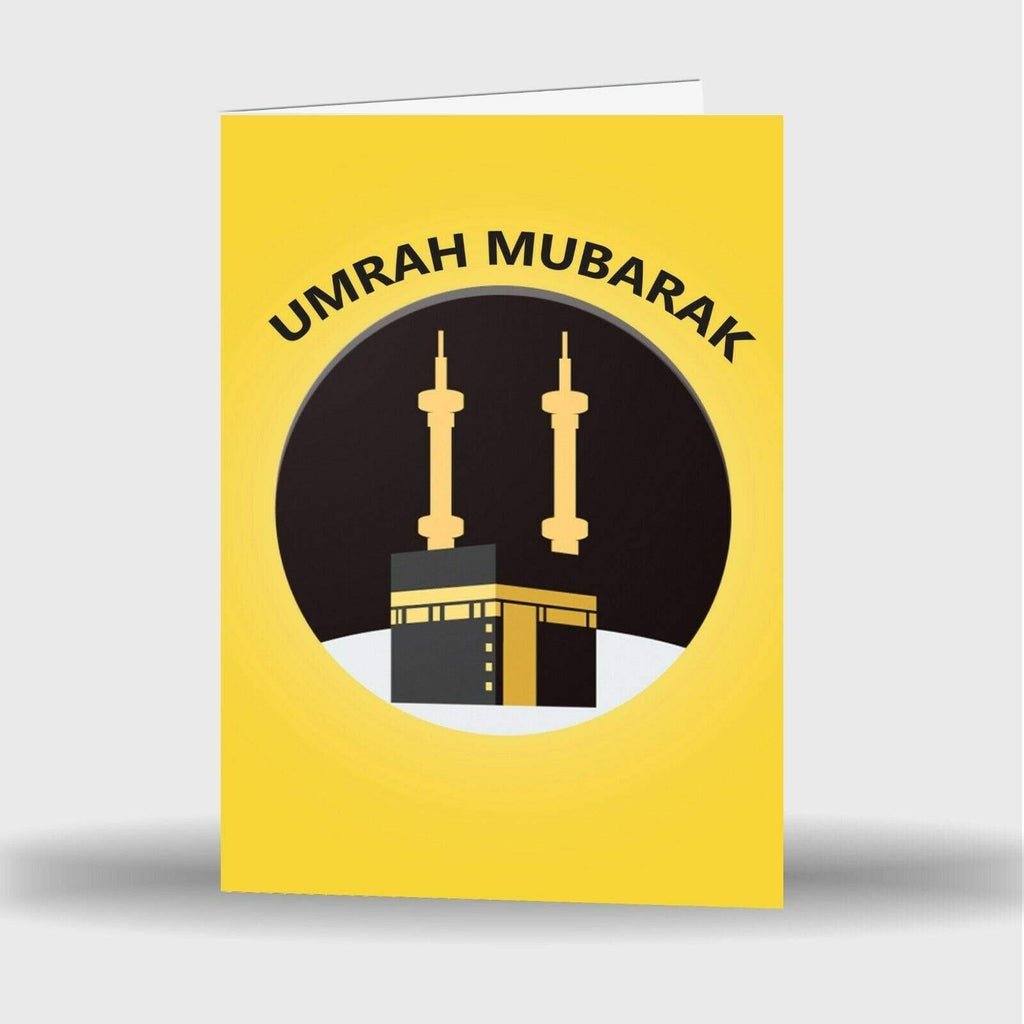 Single Or Pack Of 4 Umrah Mubarak Mubrook Islamic Celebration Greeting Card D6