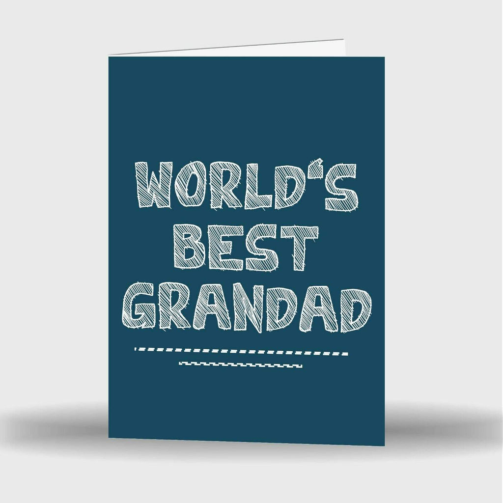 Father's Day World's Best Grandad Grandpa Grandparents Pops Greeting Cards D1